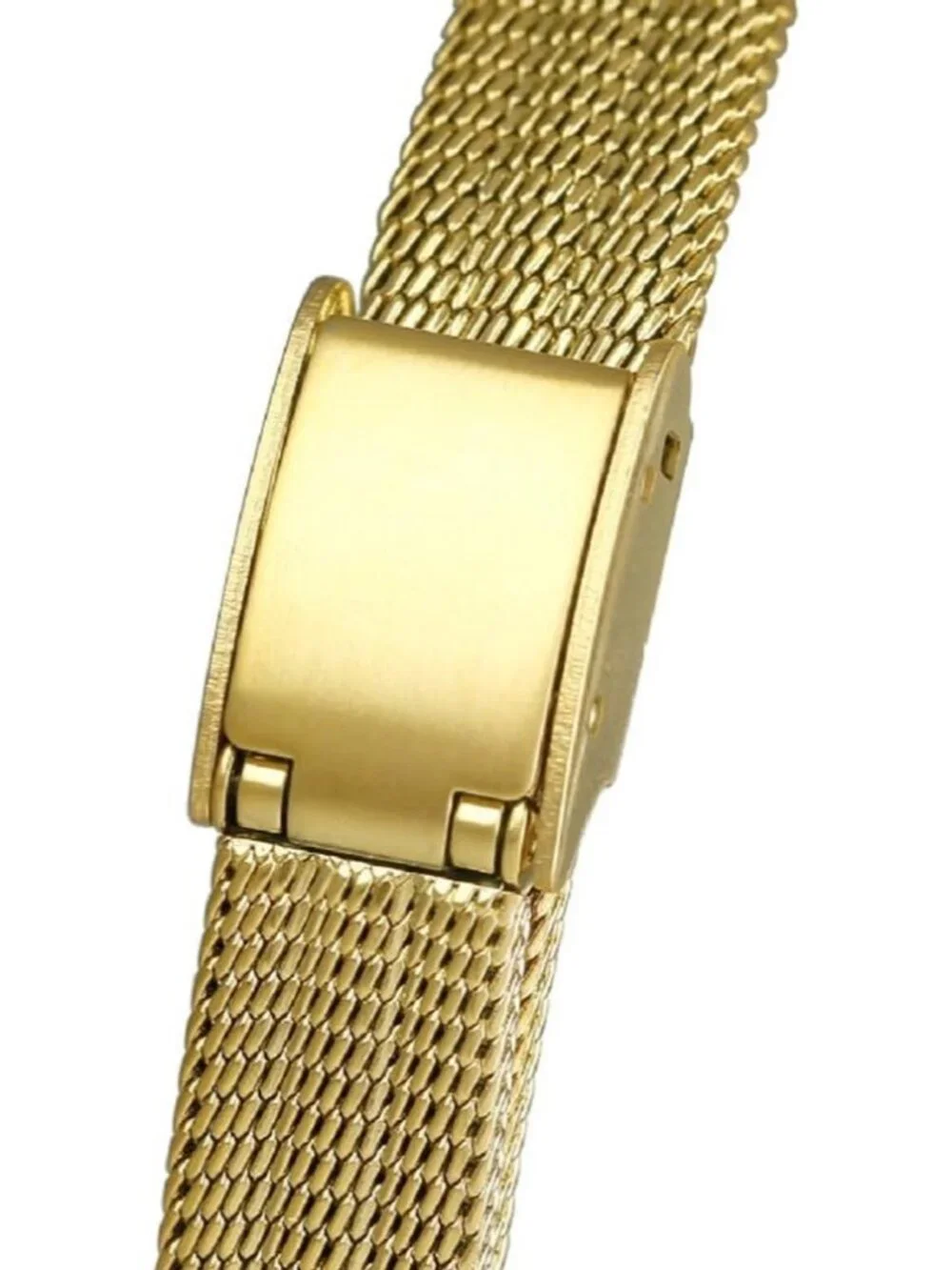 Women's Silver Stainless Steel Mesh Strap Elegant Ladies Quartz Wrist Watch